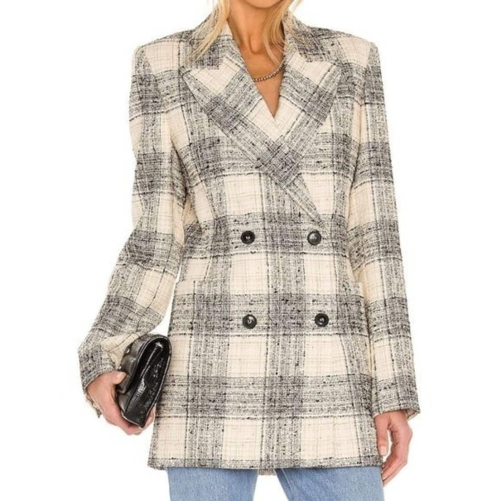 Essential Antwerp New Zanting Oversized Plaid Blazer Womens Size 36 US 4 - Picture 15 of 16